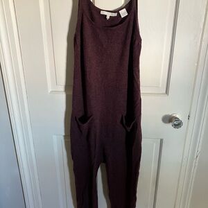 NakedCashmere Patty Jumpsuit 100% Cashmere Dark Plum S/M